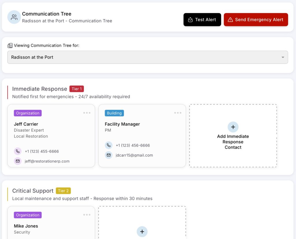disaster plan communication tree